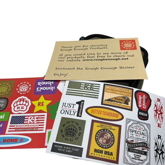 Rough Enough Small Tool Bag Pouch Zipper Big Pencil Case Set of Two Olive Green - Picture 16 of 16